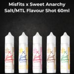 Misfits x Sweet Anarchy Salt/MTL Flavour Shot 60ml